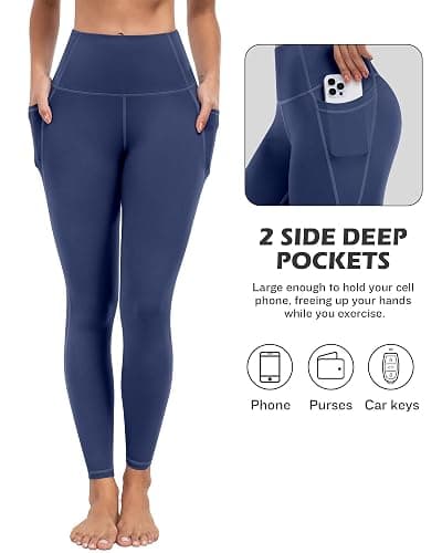 ATHVOTAR Leggings with Pockets for Women, 7 Packs High Waisted Workout Tummy Control Yoga Pants thumbnail 3