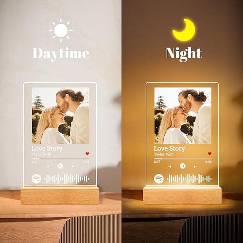 Custom Spotify Plaque, Personalised Anniversary Couple Gifts for Women Men | Personalised Acrylic Song Plaque Photo Frame, Personalised Birthday Gifts for Women Men Her Him Girlfriend Boyfriend Couple thumbnail 4