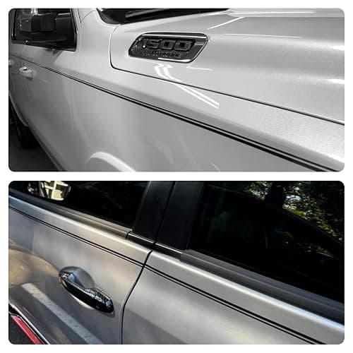 ZTGPMP 2 Rolls 32Ft Car Pinstripe Tape, Automotive Pinstriping Tape Stickers Vinyl DIY Stripes Pinstripe Emblems Trim Decals for Car, SUVs, Pickups, Motorcycle and Boat, Racing Stripes (Black) thumbnail 8