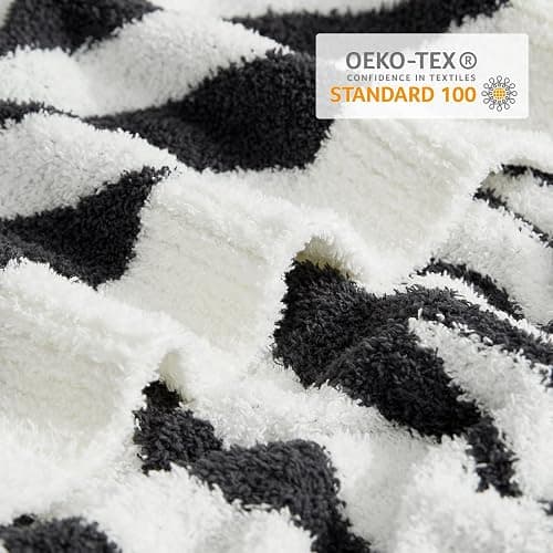 Snuggle Sac Zebra Blanket Black Zebra Print Blanket Ultra Soft Reversible Zebra Throw Blanket for Couch, Sofa & Bed, 50x60 inches thumbnail 4