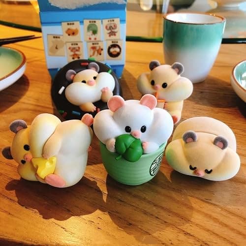 maidimiao Flocking Rich Hamster Daily Life 1PC Cute Blind Box Bags Figures Collectible Toys Birthday Gifts thumbnail 2