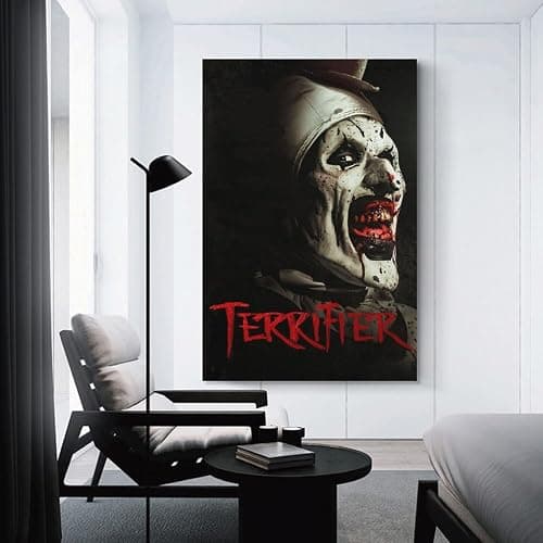 KONEO Terrifier Movie Poster Canvas Poster Wall Art Decor Print Picture Paintings for Living Room Bedroom Decoration Unframe:24x36inch(60x90cm) thumbnail 3