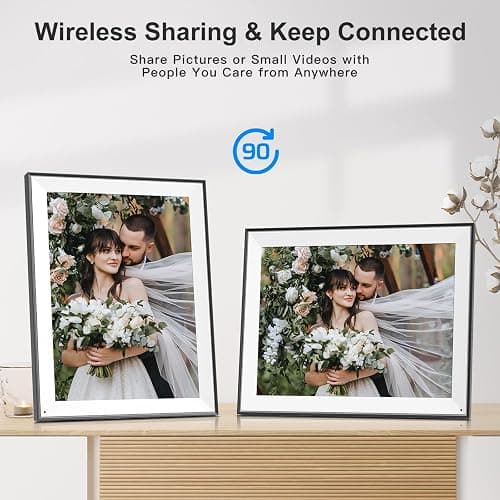 Large Digital Picture-Frame 16.2" Digital-Photo-Frame - 32GB Wireless Digital Frame, Touchscreen, Auto Rotate, Wall Mountable, Send Photo Video via App Email, Free Cloud, for Her Him thumbnail 4