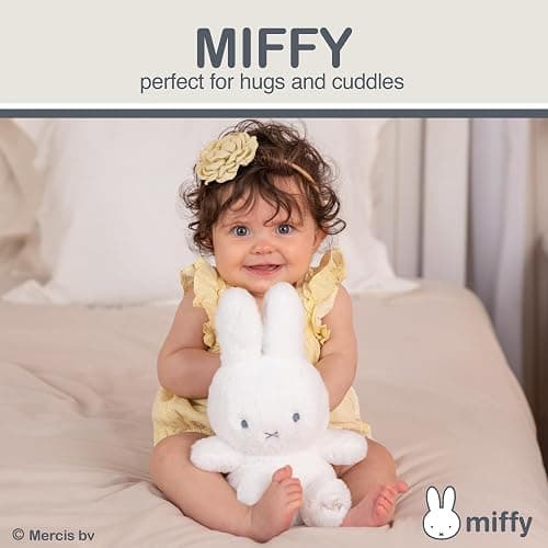 Kids Preferred Miffy Baby 10 in Plush - Embroidered Details, Miffy Logo on Paw, Super Soft Cozy Plush, for Ages 0 Months and up, Beans in Bottom thumbnail 3