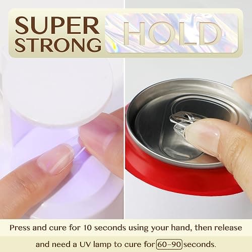 UNA GELLA 6 in 1 Gel Nail Glue for Clear Acrylic Nails Tips, 15ml UV Nail Glue Long Lasting Super Strong Brush for Base Coat, Clear Fake Nails, and Soft Gel Tips Lamp Curing Required thumbnail 3