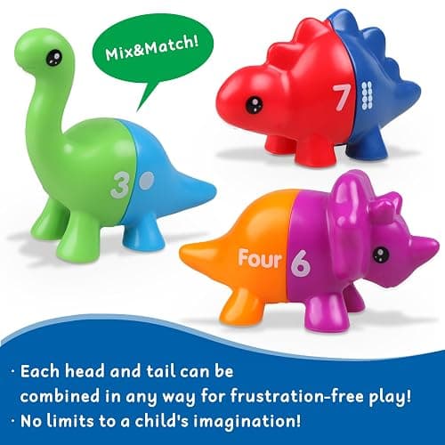 Toddler Dinosaur Montessori Toys for 1 2 3 4 Year Old Boy Girl Birthday Gift - Kids Preschool Learning Activities Educational Travel Outdoor Sensory Toys for Toddlers 1-3 - Baby Toys 12-18 Months thumbnail 6