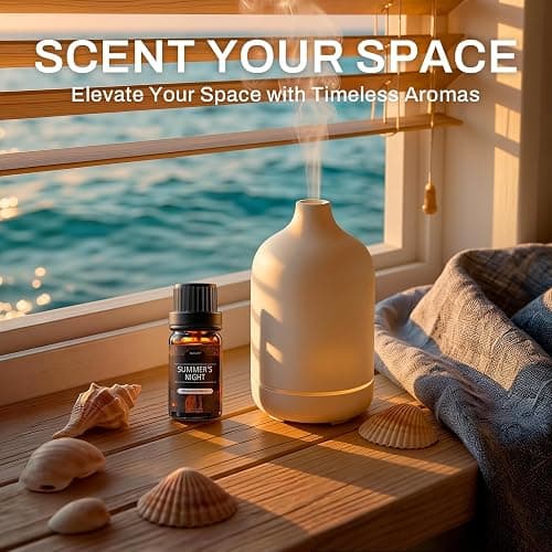 Summer Essential Oils for Diffusers for Home, 6X10ml Fragrance Oils Set, Aromatherapy Oils for Candles Making - Coconut, Pineapple, Beach, Breeze, Lemon, Summer Night | Gift Set for Women, Home, Spa thumbnail 4