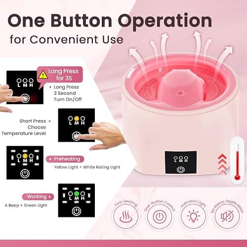 Yokilly Nail Soaking Bowl Heated: Three-Level Temperature Control Nail Soak Off Bowl for Nail Enthusiasts Beginner - Electric Manicure Nail Remover Bowl 50% Faster for Home Salon (Pink) thumbnail 4