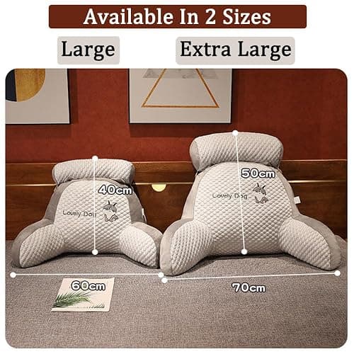 ANBTUKJ Cuddle Cushion for Adults Comfortable Reading Pillow with Arms Soft Bed Seat Gaming Pillow Detachable Back Support Cushion for Bed Sofa Chair,Lovely Dolphin-60×40×25cm thumbnail 4