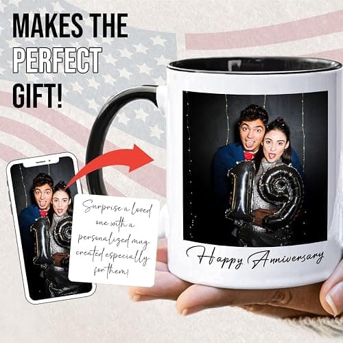 Polinxia Ship Next Day Custom Mug Design Your Own Photo Text Personalized Picture Gifts for Women Men Customized Gift Idea Personalized Coffee Mugs 11oz Black Handle thumbnail 2