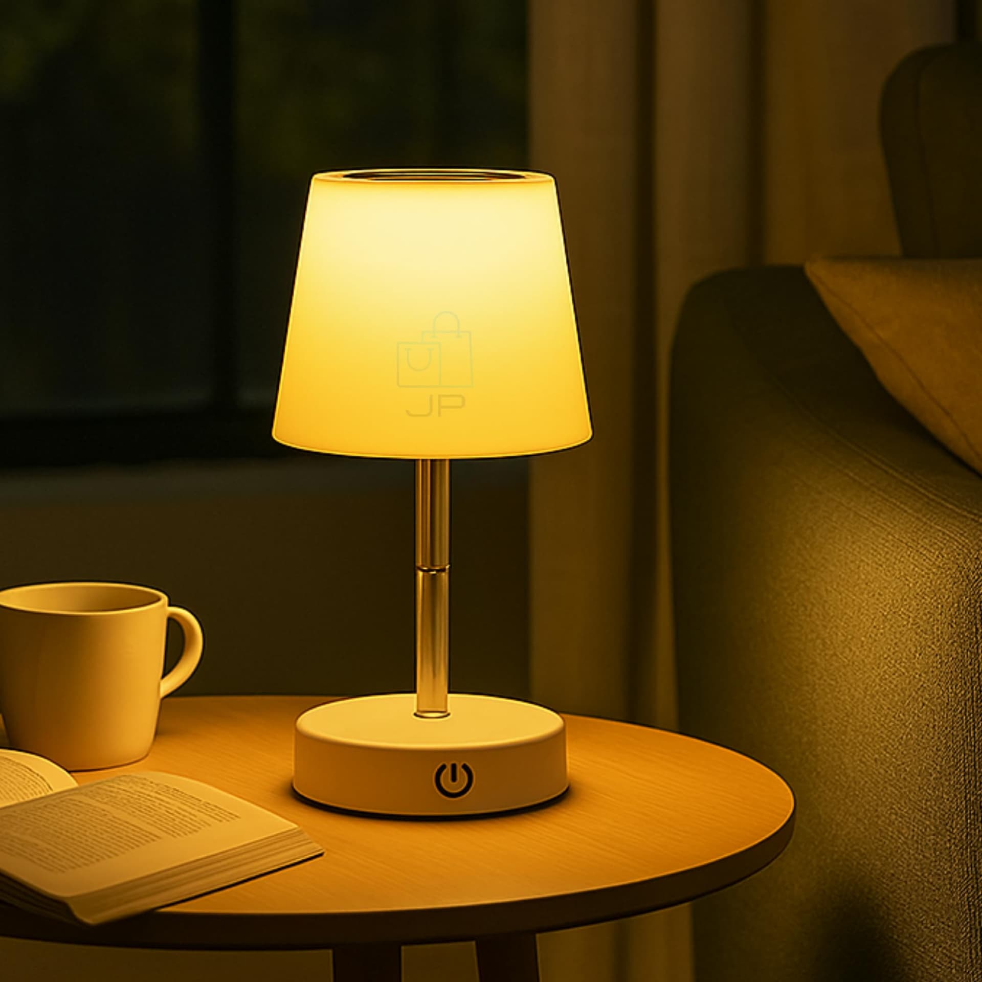 Abajur de Mesa LED Recarregável Touch 3 Níveis de Luz Luminária Portátil sem Fio Dimerizável com Base Antiderrapante Ideal para Quarto, Escritório, Estudo – JP Varejo Online® - Image 1