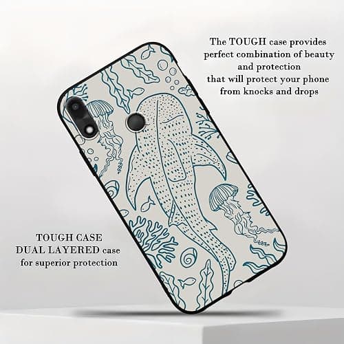 Zrutru 2 Pack Aesthetic Summer Phone Case for Gabb Phone 4 6.1",Cartoon Cute Whale Shark Ocean Coral Reefs Jellyfish Pattern Cases for Girls Women,Soft Silicone TPU Protective Cover thumbnail 3