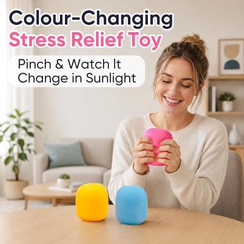Squeeze Color Changing Squishy Soft Square Malt Sugar Filled Slow Stress Balls, Color Changing Squishy Sensory Toy, Anxiety Relief Shape Fidgets for Pull Stretch Squishy Toy (Yellow) thumbnail 7