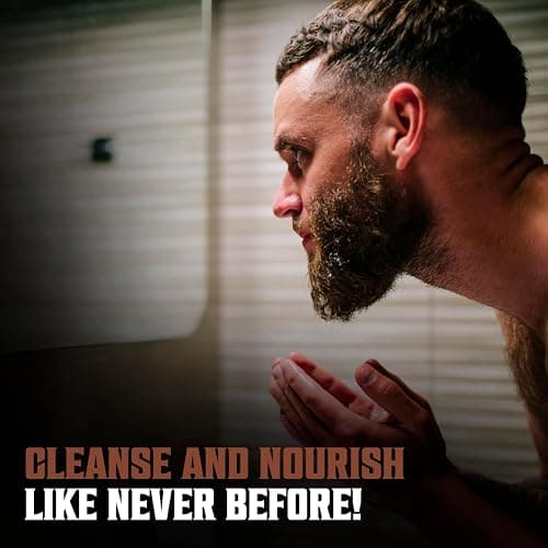 Viking Revolution Beard Wash Shampoo w/Argan & Jojoba Oils - Softens & Strengthens - Sandalwood Scent - 17 oz Shampoo thumbnail 4