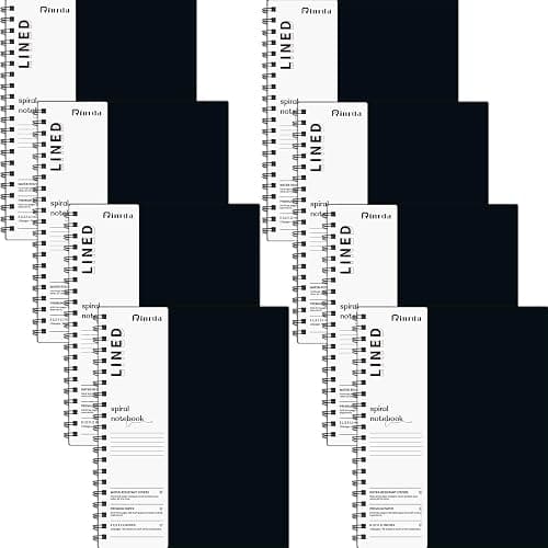 Rinrda Large Lined Notebook Spiral Notebook 8.5" x 11" 8 Pack LINED Notebook 7mm Ruled Hardcover Notebook 120 Pages 100 GSM Thick Paper Notebook Hardcover Journal for School, Office,Study and Notes - Image 1