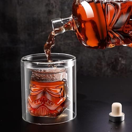 Creative Whisky Sobriety Glasses, Whiskey Carafe, Flask Carafe for Wine, vodka, Scotch, Bourbon, Liquor - 150ml Gifts for Men, 2 pcs thumbnail 2