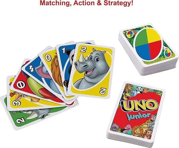 Mattel Games UNO Junior Card Game with 45 Cards, Toy for Kids 3 Years Old & Up thumbnail 5