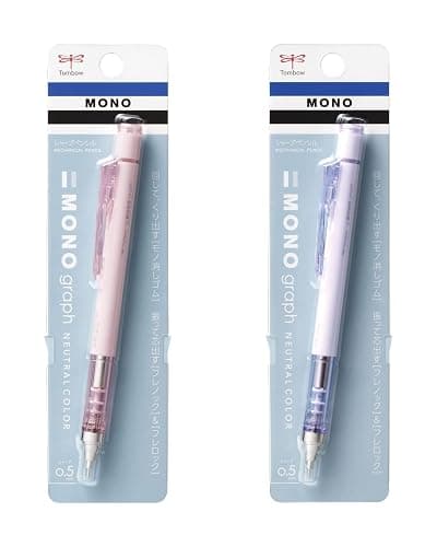 Tombow Mechanical Pencils 0.5mm, Pink & Purple with Eraser Refills | Japanese Stationery | Mechanical Pencil Pack | School Supplies | College Essentials | Office Supplies | Gifts thumbnail 7