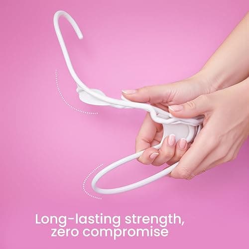 Utopia Home - Plastic Hangers 30 Pack - Space Saving Clothes Hanger - Durable and Strong Closet Organizers and Storage Makes It Ideal Stocking Stuffers or Apartment or Dorm Room Essentials (White) thumbnail 5