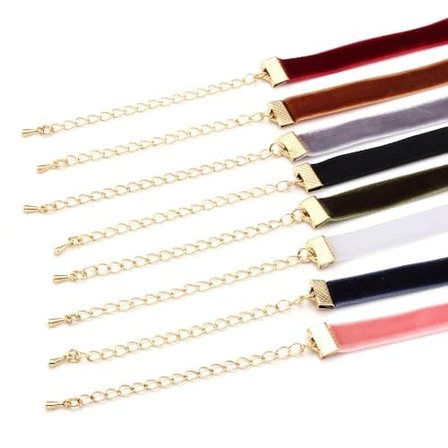 MILAKOO Velvet Choker Necklace Set For Women Gothic Tattoo Lace Black Chokers thumbnail 3