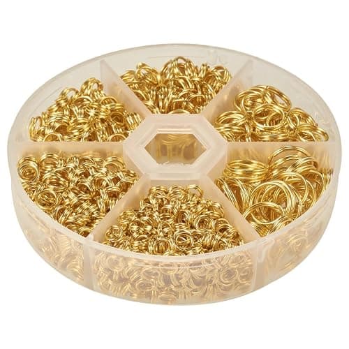 PandaHall Elite 1 Box Split Rings Jump Ring 4-10mm Gold Color for Jewelry Making thumbnail 2