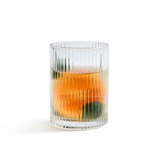 Eden & Willow Striped Highball Glasses | Durable and Stylish, Tumblers for Cocktails, Hot and Cold Drinks (Set of 6, 250ml) thumbnail 7