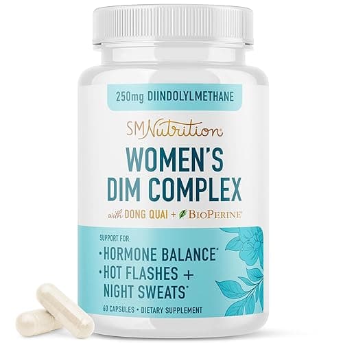 DIM Supplement Complex 250 mg | Estrogen Balance for Women | Hormone Menopause Relief, Hot Flashes & Night Sweats, PCOS & Estrogen Metabolism Support Supplements with Dong Quai | Gluten-Free | 60 Ct - Image 1