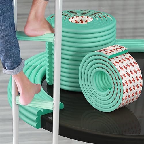 Bunk Bed Ladder Pads, Self-Adhesive Bunk Bed Ladder Cover, Bunk Bed Step Foam Padding, Ladder Step Pads Loft Bed, Soft Extra-Wide Edge Protector, Furniture 6.5 Ft Light Green thumbnail 2
