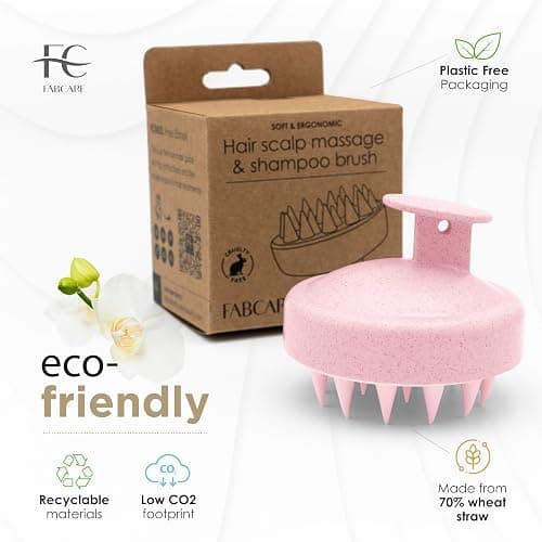 FABCARE Scalp Massager for Hair Growth, Head Massager and Shampoo Brush for Wet or Dry Hair, Scalp Exfoliator and Scrubber for Dandruff Removal, Beard Care, Hair Loss Prevention (Pink) thumbnail 5