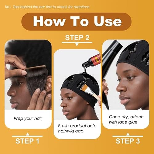 Luxfume Quick Weave Protective Shield, Weave Glue for Quick Dry, Hair Protective Liquid Cap for Hair and Scalp Protection, Easy to Apply and Comfortable (6.oz,Black) thumbnail 2