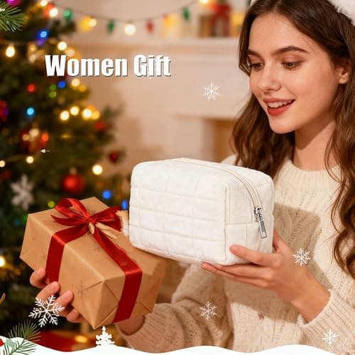 HABUAETY Makeup Cosmetic Bag Small Checkered Pouch Make Up Purse Bag Y2k Accessories thumbnail 2