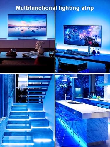 KANTUTOE TV Lights Behind, 19.68ft LED Lights for 55-85 Inch TV, RGB TV Backlight, Music Sync Bluetooth APP and Remote Control Strip Lights USB Powered for Bedroom Gaming Room Decor thumbnail 6