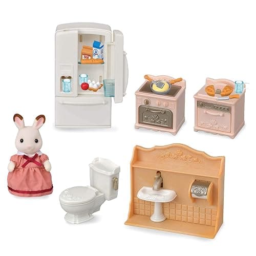Calico Critters Playful Starter Furniture Set - Toy Dollhouse Furniture and Accessories Set with Collectible Figure Included - Image 1