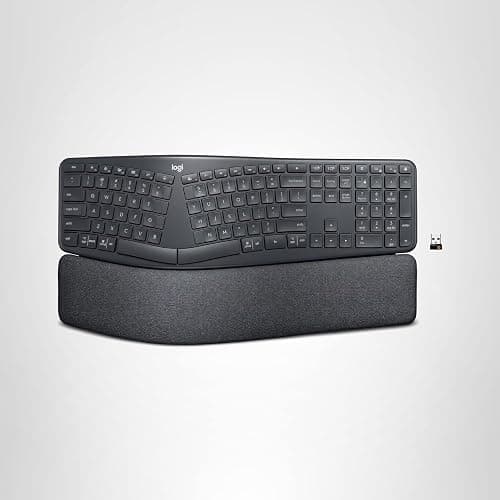 Logitech ERGO K860 Wireless Ergonomic Keyboard - Split Keyboard, Wrist Rest, Natural Typing, Stain-Resistant Fabric, Bluetooth and USB Connectivity, Compatible with Windows/Mac, Black thumbnail 14