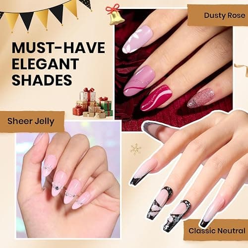 Beetles 110 PCS Gel Nail Polish Set, 100 Colors Infinite Inspiration Gift Spree All Season Red Brown Green Black Gel Polish with 5Pcs Base Top Coat Soak off UV Gel for Manicure Lovers DIY at Home thumbnail 4
