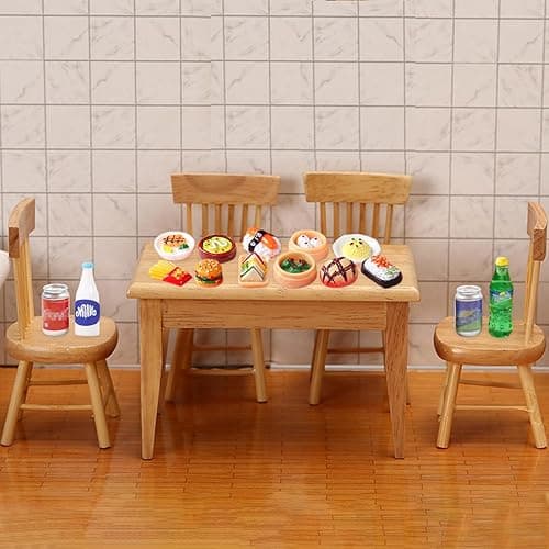 80 Pcs Mini Food Miniature Dollhouse Accessories - 1:12 Scale Small Doll Food Decor Mini Kitchen Set & Tiny Things Toys thumbnail 2