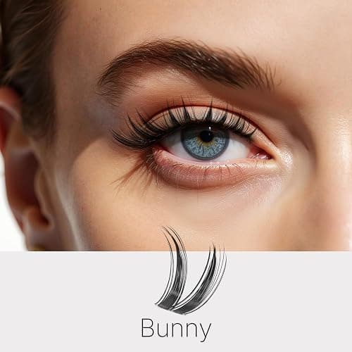 VEYESBEAUTY Lash Clusters Kit Eyelashes Lash Clusters Bunny 8-18mm | Eye-Catching Series Kit Mixed Length Bond and Seal Waterproof DIY Lash Tweezers thumbnail 7
