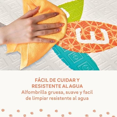 MS Fancy - Alfombra de Juegos para Bebé 180x200 cm - Doble Cara, Tapete Muy acolchado (1.5 cm Grosos), Plegable y con Bolsa de transporte thumbnail 6