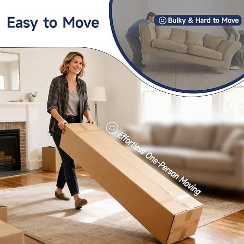 2025 New 108" Cloud Couch Sectional, Modular Sectional Sofa with L-Shaped Chaise, Deep Seat Sectional Modular Couch for Living Room, No Assembly Required (Beige, Left Facing Chaise) thumbnail 5