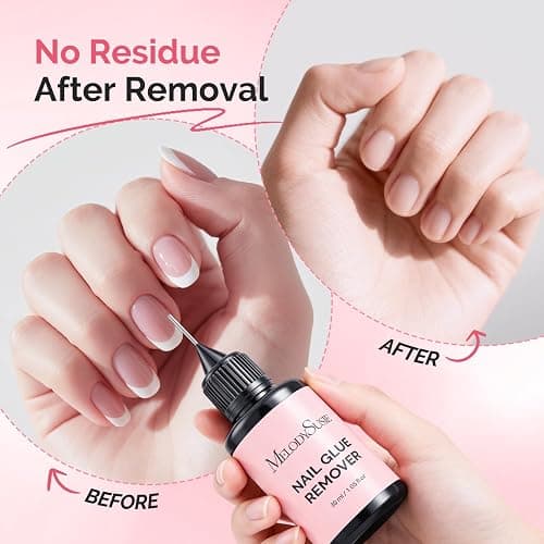 MelodySusie 30ML Nail Glue Remover for Press on Acetone Free Nail Polish Remover Multi-Functional Remover for Nails Tips Gentle Glue Remover for Home Salon thumbnail 4