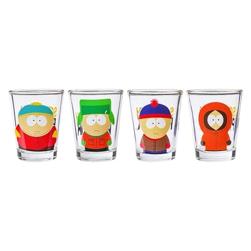 Silver Buffalo South Park Featuring Stan, Kenny, Cartman, and Kyle 4 Pack Mini Glasses, 1.5 Ounces thumbnail 4
