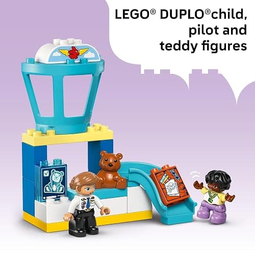 LEGO DUPLO Town First Time at The Airport Building Toy - Learning Play Set for Boys & Girls Ages 1.5+ - Little Ones Use Building Blocks to Explore Emotions - Toddler Gift Idea for Birthdays - 10443 thumbnail 6
