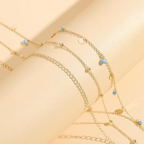 Turandoss 1-3PCS 18K Gold Plated Waist Chains for Women - Gold Layered Belly Body Chain for The Waist Adjustable Multilayer Sexy Bikini Waist Chain for Women Dainty Beach Waist Jewelry for Women thumbnail 5