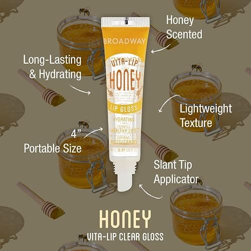 Ruby Kisses Broadway Vita-Lip Clear Lip Gloss (8 Pack), Ultra-Hydrating & Soothing Formula with Vitamins, High-Shine Non-Sticky Finish Lip Balm with Mint, Rosehip, Coconut, Mango, Argan, Honey, Shea thumbnail 2
