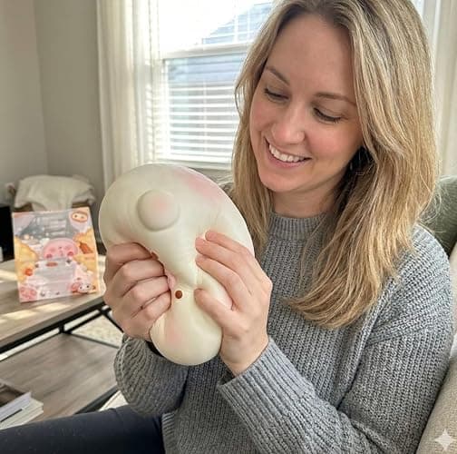 Jumbo Pig Squishy Toy, Slow Rising Soft PU Foam Stress Relief for Adults, Giant Animal Squeeze Fidget for Anxiety, Focus Desk Decor (pi g) thumbnail 6