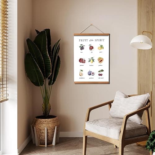 Fruit of the Spirit Art Print Retro Christian Wall Art Scripture Poster Bible Art Print God Art Fruit Wall Art Decor Religion Bible Pictures Posters Prints for Church Prayer Room Living Room Home Decor thumbnail 4