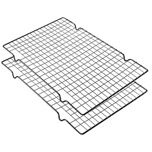 VNIMTI 2 Pack Cooling Rack for Baking Cooking, 16" x 10" Squares Wire Racks | Small, Squares Grids, Oven Safe Cookie Cooling Rack, Roasting, Grilling, Drying - Image 1