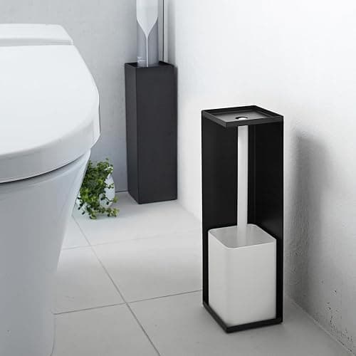 Yamazaki 7851 TOWER Toilettenpapierspender, schwarz, Stahl, minimalistisch, 11.5 x 11.5 x 38.5 cm thumbnail 2