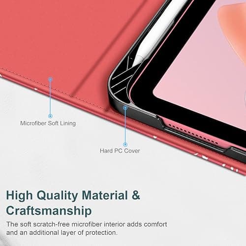 Fintie Case for iPad (A16) 11th Generation 11 Inch (2025), iPad 10th Generation 10.9 Inch (2022), Multi-Angle Viewing Protective Stand Cover with Pencil Holder & Pocket, Composition Book Pink thumbnail 7