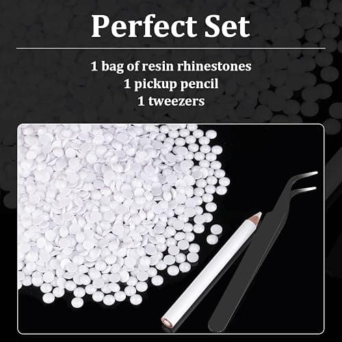 5000pcs 3mm Resin Rhinestones Bulk, White Flatback Round Jelly Rhinestones Bedazzling Non Hotfix Crystal Gems Large Quantity Wholesale for DIY Crafts Clothes Bottles Tumblers Face Makeup Manicure thumbnail 4